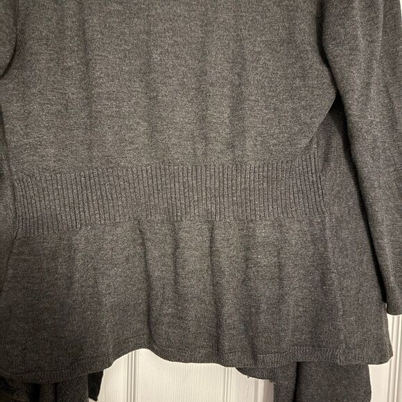 Verve Ami Open Front Waterfall Cardigan Long Sleeves Gray Women's Size Small - Picture 3 of 5